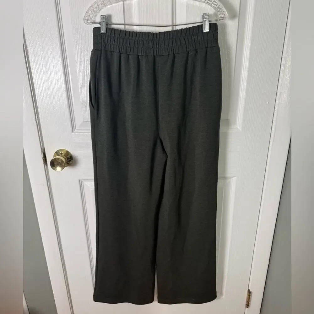 Varley The Wide Leg Pant 30 in Olive Marl M - Picture 3 of 6